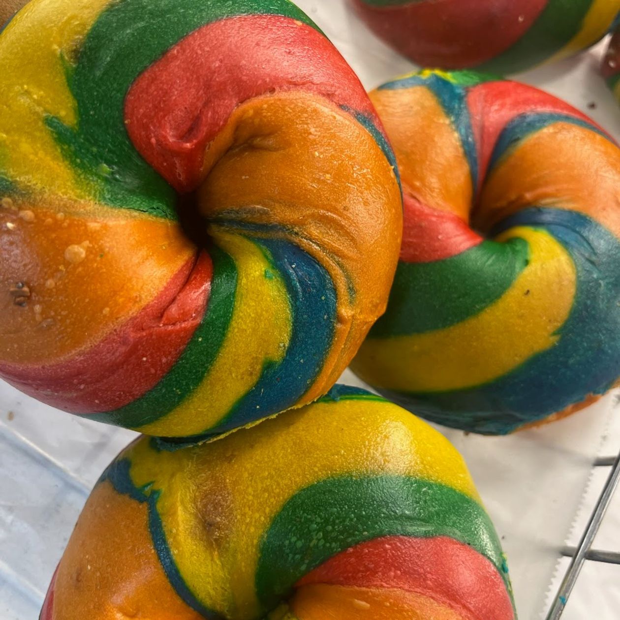 rainbow bagels